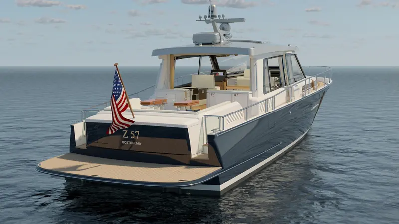 The Z57, one of the MJM-adjacent designs that carries Zurn's initial directly in its model name, seen here as hull Z 57 out of Boston.