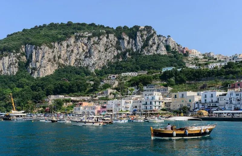 Marina Grande on Capri, the island's only working harbour and its arrival point.