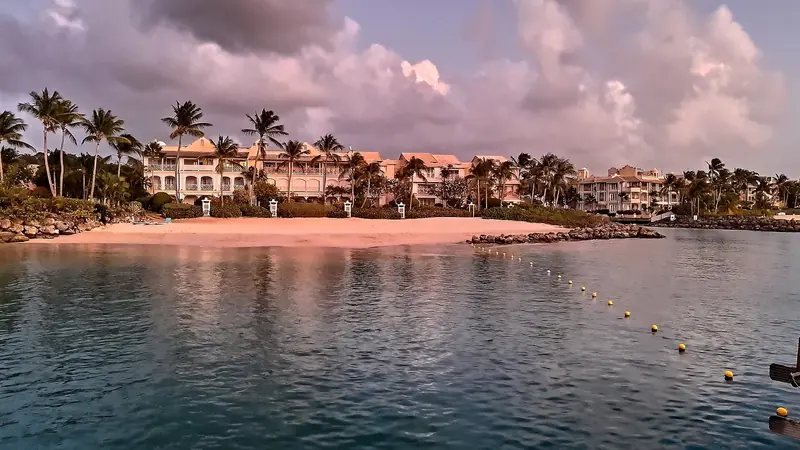 Port St Charles at sunset, on Barbados' west coast in Saint Peter parish, the island's purpose-built yacht marina and one of its two official ports of entry.