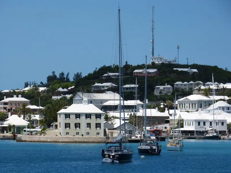 St George's harbourfront near Ordnance Island, the UNESCO World Heritage town that has served as Bermuda's historic port of entry since the early 17th century.