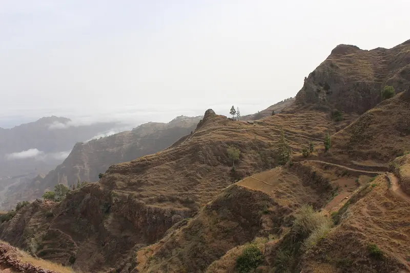 Terraced ridge trails above the clouds on Santo Antao, the archipelago's hiking island.