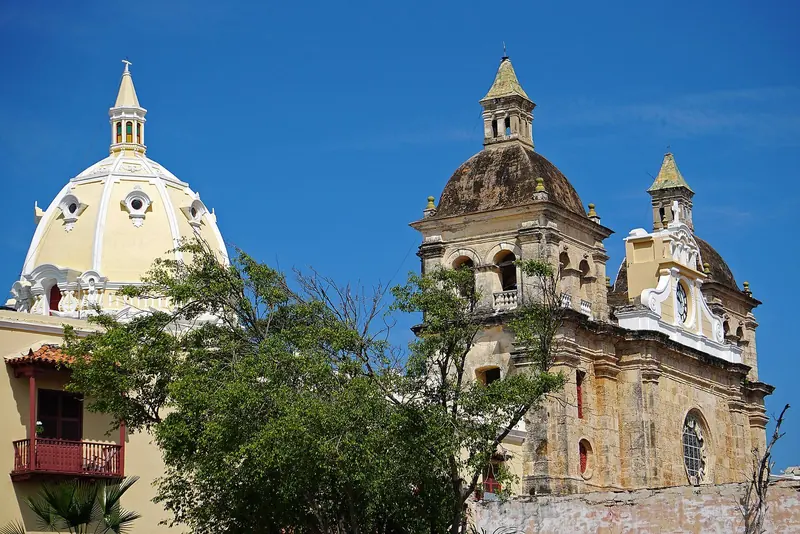 The church and convent of San Pedro Claver inside the walled city, a short walk from the cruise and yacht anchorage off the old town.
