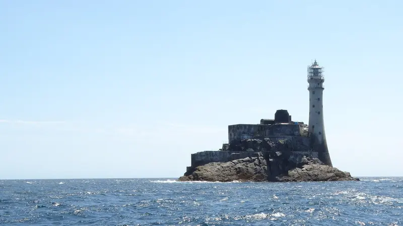Fastnet Rock and its lighthouse, the turning mark 4 miles off Cape Clear that gives the Fastnet Race its name