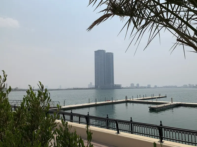 A waterfront view over Ras Al Khaimah's marina district.