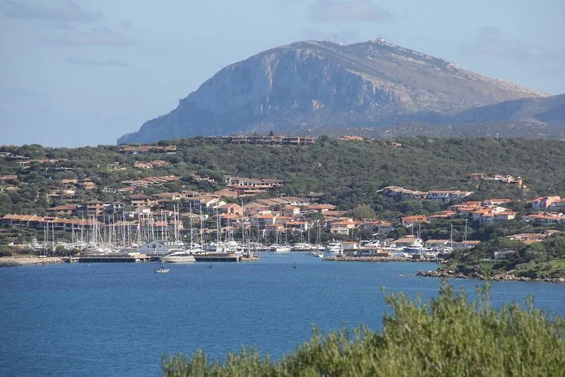 Golfo Aranci and its marina, the closest harbour to the ferry and airport.