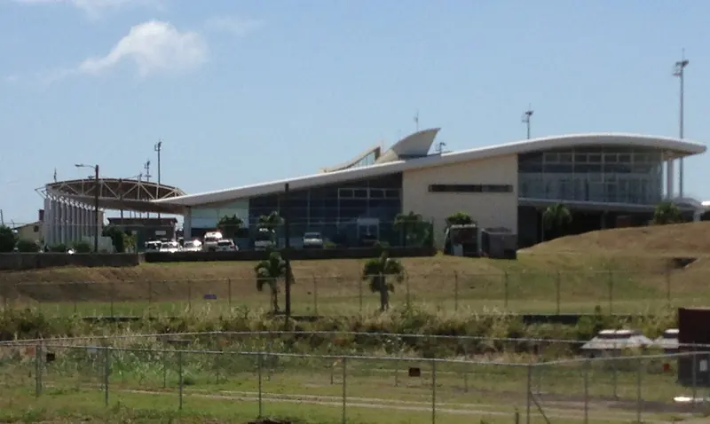 The terminal at Robert L Bradshaw International Airport on St Kitts, the main gateway for crew and owners arriving by air.