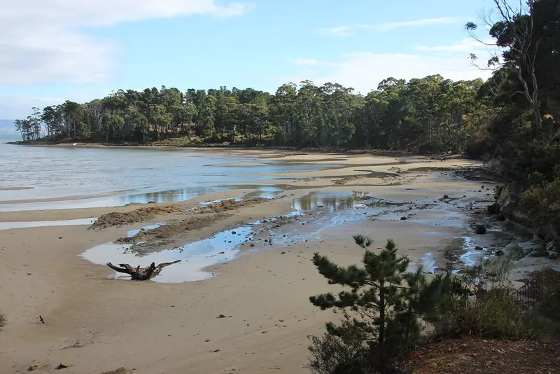 Daniel's Bay at Lunawanna on Bruny Island, the kind of quiet anchorage the D'Entrecasteaux Channel is cruised for.