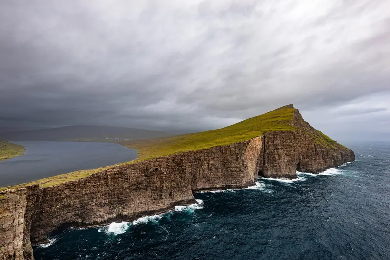 Traelanipa, the sea cliff known as the Sea Above the Sea, where the Atlantic swell meets rock with no beach or shelter of any kind.