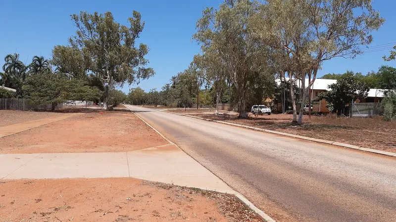 A quiet street in Broome, one of only four places along the entire Kimberley coast offering any real port access.