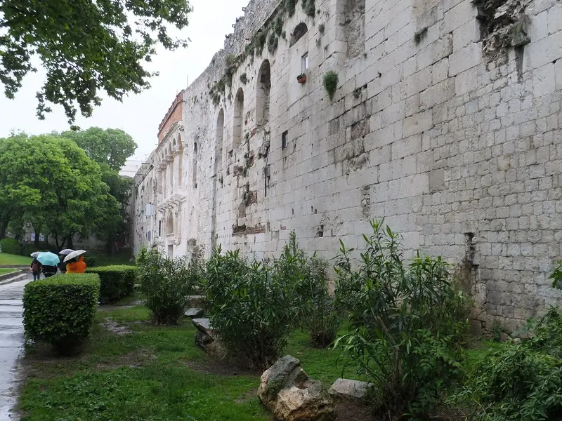 The southern wall of Diocletian's Palace. The marina is a ten minute walk from this, which is the single strongest argument for berthing at Split rather than up the coast.