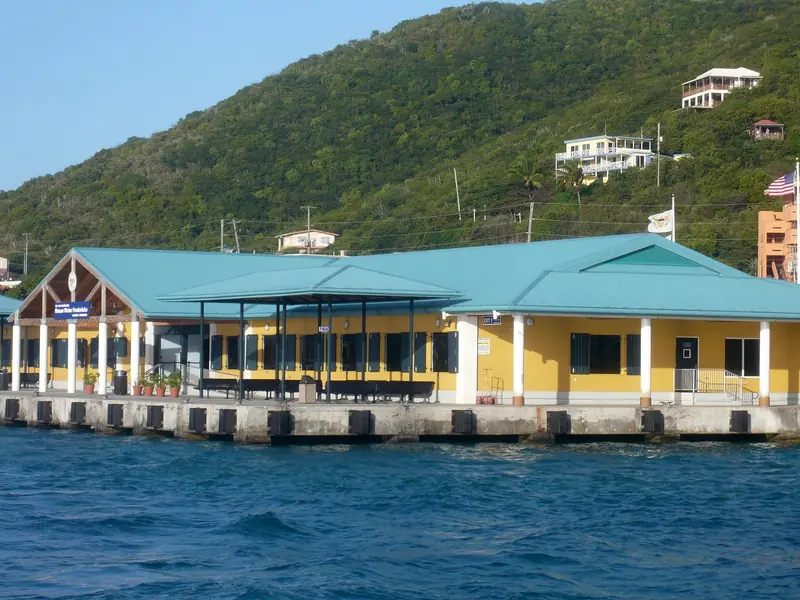 The Urman Victor Fredericks Marine Terminal at Red Hook, the ferry dock a short walk from American Yacht Harbor that runs the crossing to Cruz Bay on St John.