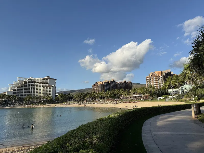 One of Ko Olina's man-made lagoons, distinct from the marina itself but sharing the same resort footprint.