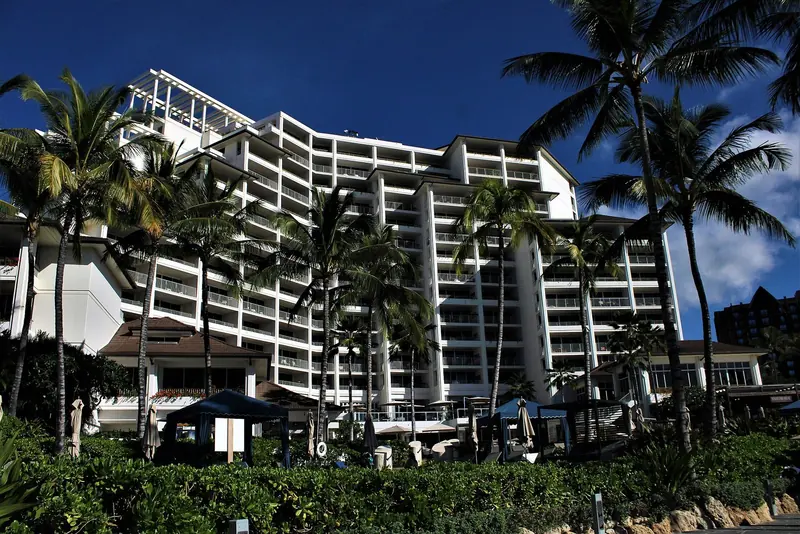 The Four Seasons Resort Oahu at Ko Olina, one of two resorts sharing the marina's footprint along with Aulani, a Disney Resort.
