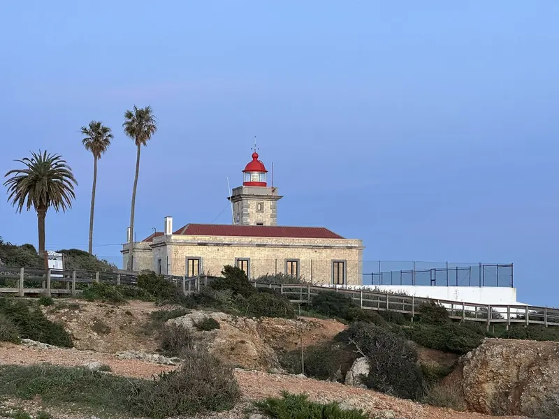 The Ponta da Piedade lighthouse, a short taxi or bike ride from the marina along the clifftop path.