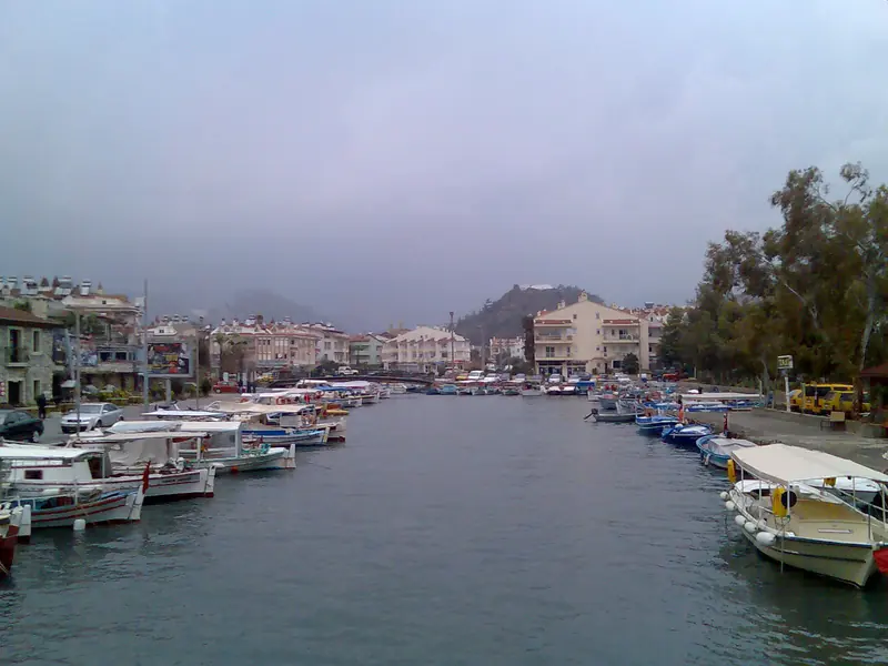 Looking down the basin at Netsel in December. Marmaris fills in winter, which is the opposite of most of the Mediterranean.