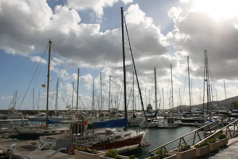 The quay and the boats on it. The walk from any berth to the office and the chandlery is short, which matters when you are provisioning for three weeks at sea.