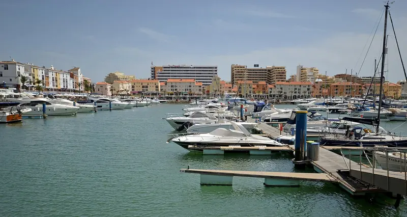 Looking across the basin to the town. Almost everything ashore here was built for the marina.