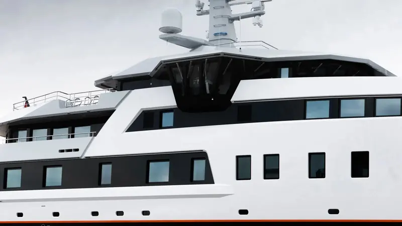 After You seen dockside beside the yard buildings during final outfitting.