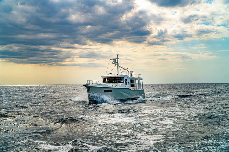 The Nordhavn 41 running off Dana Point, California.