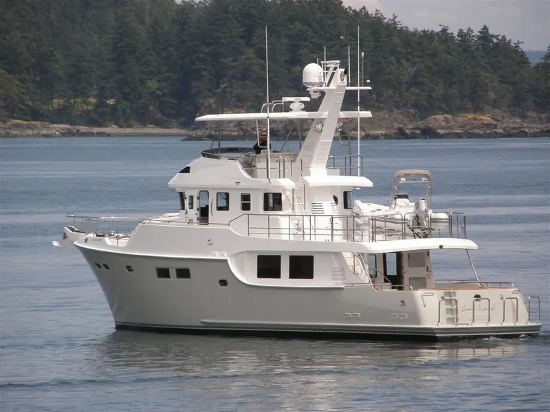 A Nordhavn 60 under way in the Pacific Northwest.