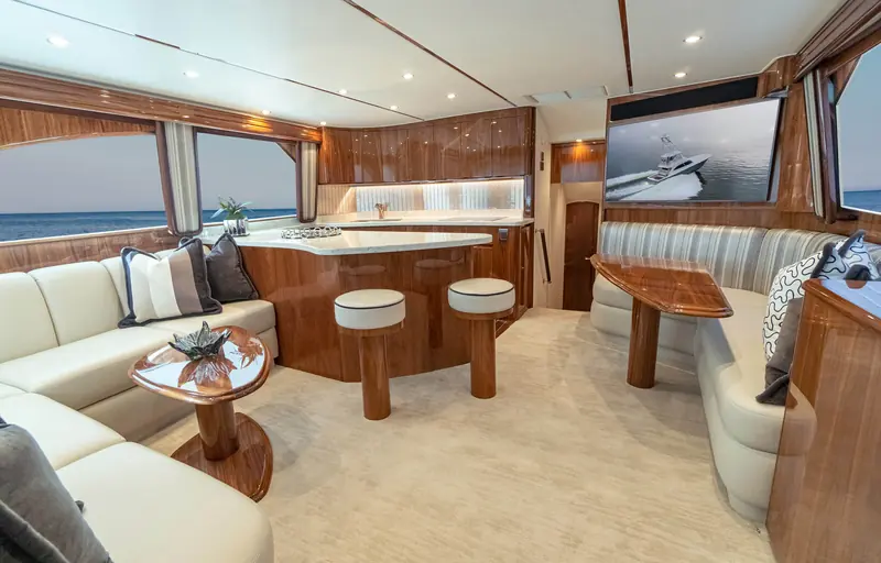 The Viking 54 Convertible's saloon.