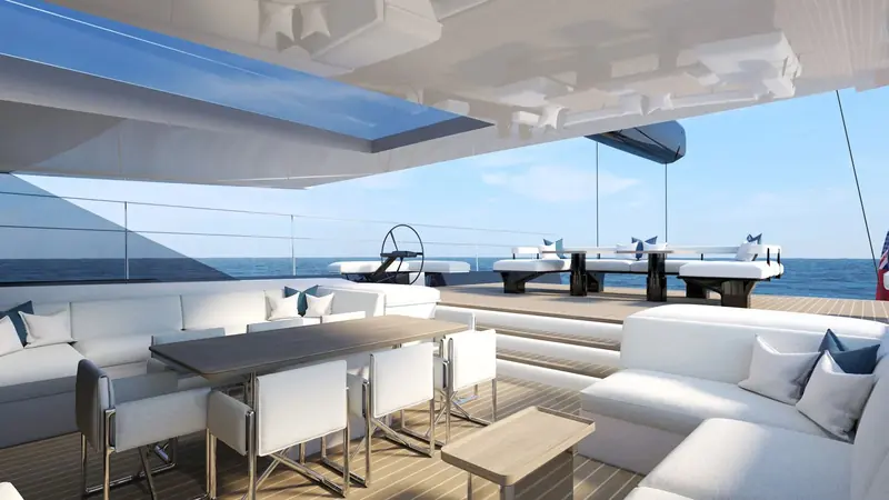 The cockpit aboard Magic, Vitters' 44 metre performance-cruising sloop.
