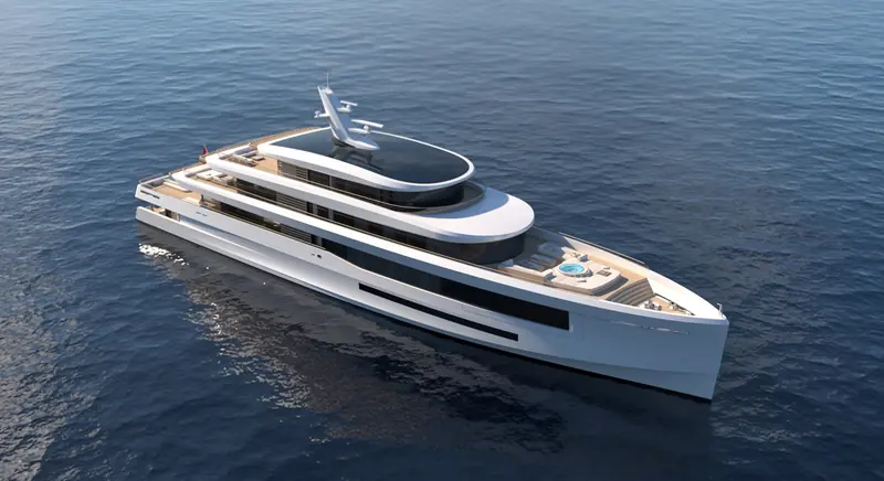 Ciappaira, Astra Nord's 65-metre concept with Monaco studio TAG - The A Group, revealed at the Monaco Yacht Show with no signed contract yet.