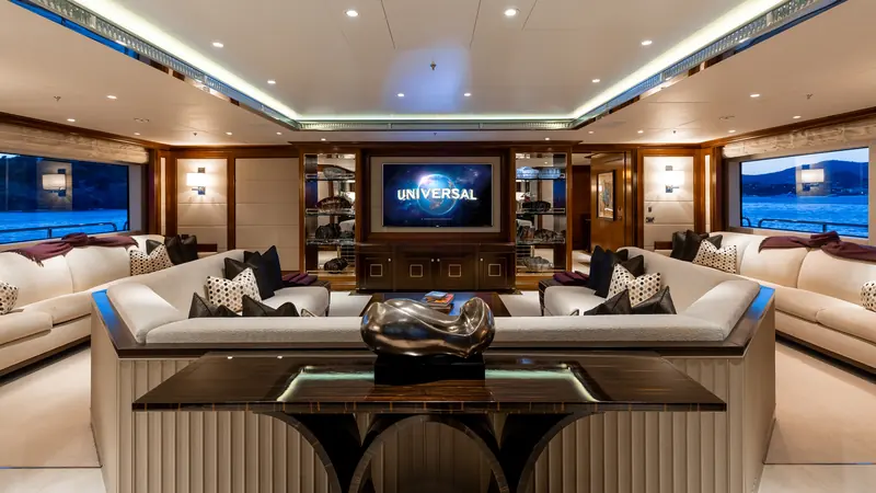 A second view of the saloon, finished in decor by Susan Young.