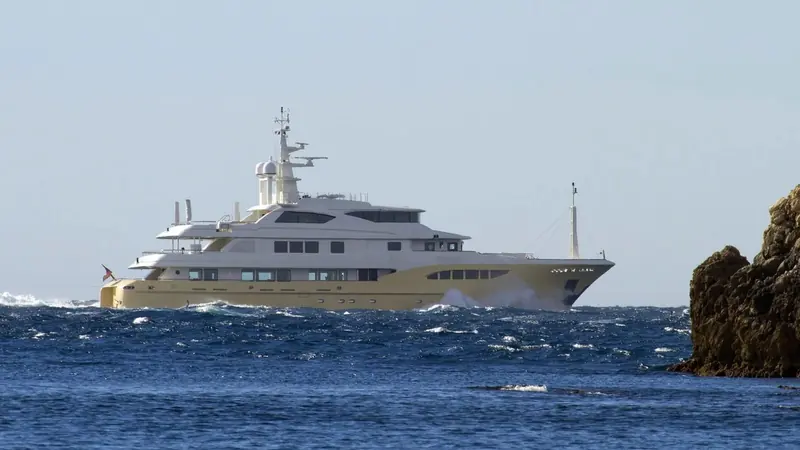 Lady Candy at speed. The 56-metre is one of the named projects behind Central Yacht's pitch to a new investor: a credible design and build record, not a standing start.