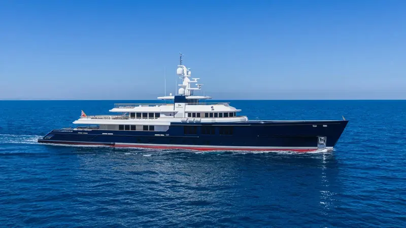 Cerulean underway. CRN's 70-metre, 1,100 GT full-custom yacht was handed to her owner on 16 September 2026, three months after launching from the Ferretti Group yard in Ancona.