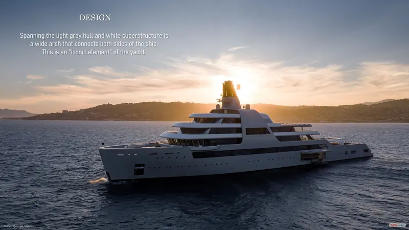 The arch spanning Solaris's hull is one of the yard's signature large-yacht details; Lloyd Werft also completed a nine-month refit of Paul Allen's 126m Octopus.