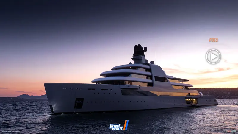 Solaris underway at dusk. Lloyd Werft is jointly owned by the Heinrich Roenner Group, the Gustav Zech Foundation and Luerssen, which holds a 25 percent stake.
