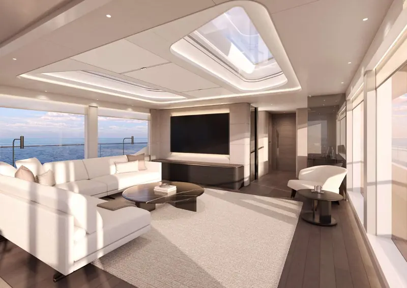 The skylounge render, showing the large skylight Princess and Harrison Eidsgaard built the space around.