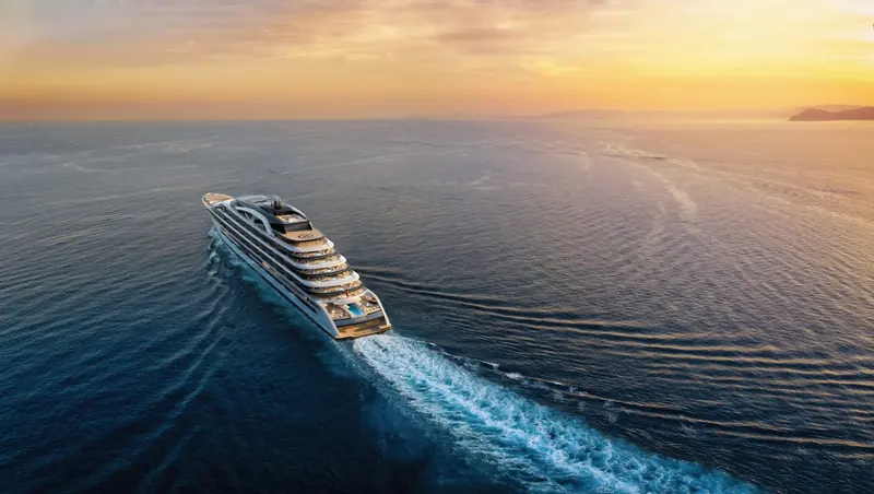Ulyssia under way in an official rendering. No photograph exists yet; construction is due to begin this autumn.