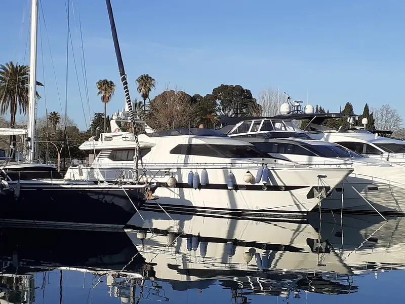 Port Vauban in Antibes, one of the Mediterranean's busiest yacht harbours and a hub for the brokers who write and manage central agency listings.