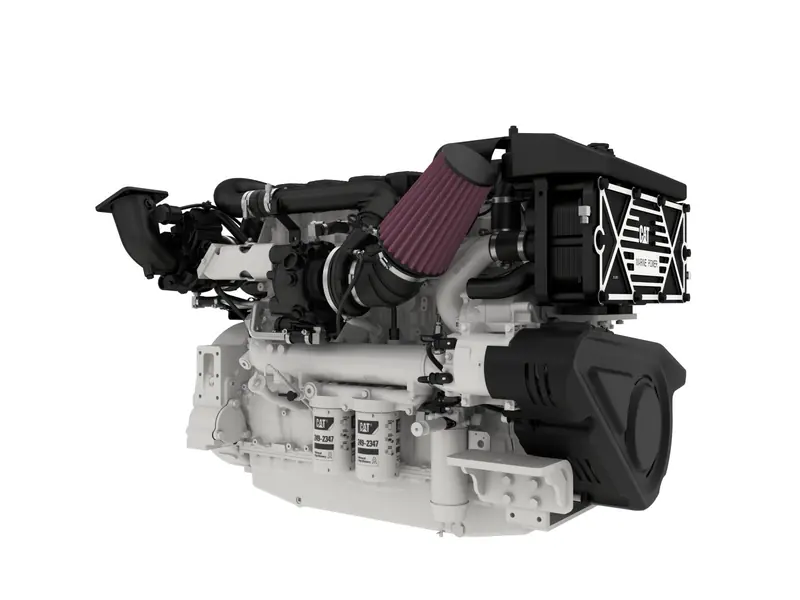 The Cat C18, an inline-6 propulsion engine commonly fitted to 45 to 70 foot yachts from about 800 to 1,150 bhp