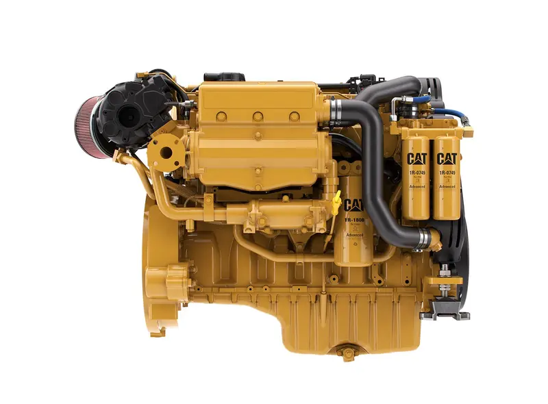 The Cat C9.3, Caterpillar's smaller-displacement propulsion engine for mid-size motor yachts