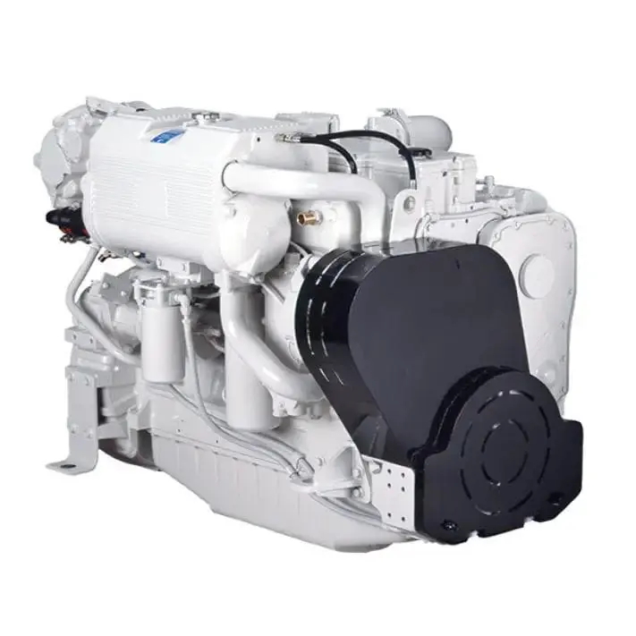 The Cummins QSC8.3, an inline-6 8.3-liter diesel rated up to about 600 hp, a common repower and mid-size yacht choice one step above the QSB6.7
