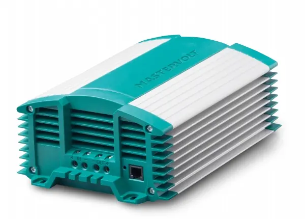 A Mastervolt Magic DC-DC converter, used to step battery voltage up or down for isolated onboard circuits.