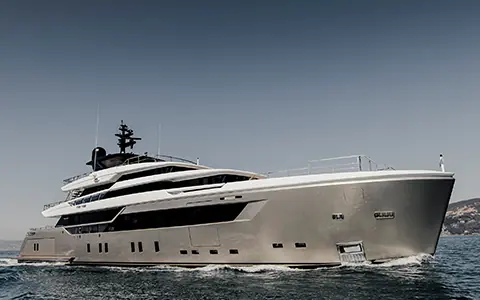 A Sanlorenzo motor yacht underway; mtu Series 2000 and Series 4000 engines power Sanlorenzo's range up to 74 metres under its Rolls-Royce propulsion partnership