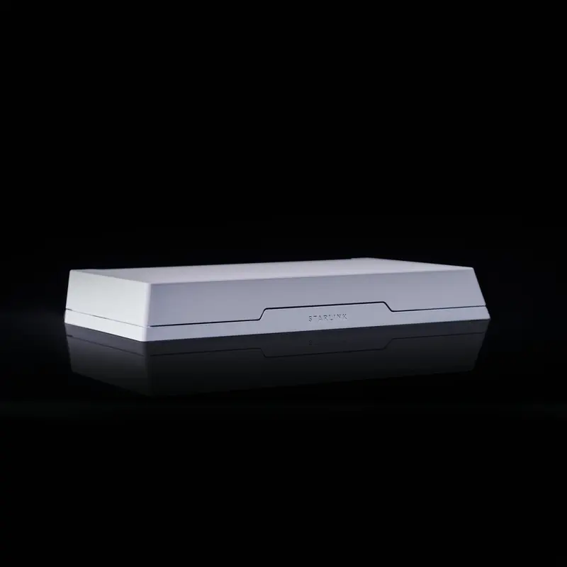 Starlink's Advanced Power Supply for the maritime Performance kit: rack-mountable, rated for both AC and DC input, and built to take a backup battery so the dish stays up through a generator changeover.