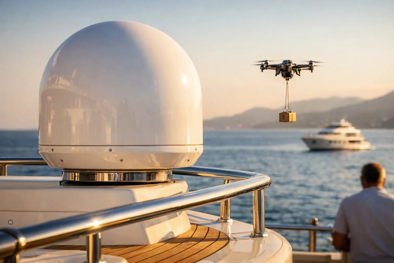 Flyde's drone delivers to Riviera yachts for $57 in 15 minutes