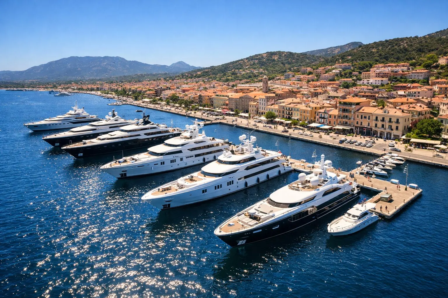 Olbia's Molo Brin opens 20 berths at 150m, first yachts 2 August