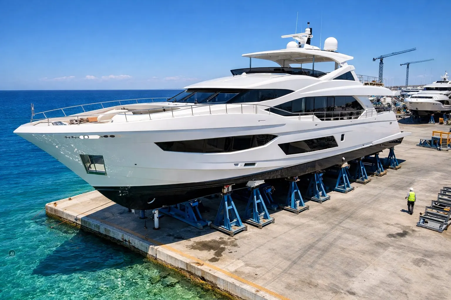 Первая Sunseeker 94 Yacht сходит на воду в июле, ещё две в постройке